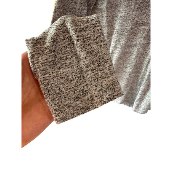 Banana Republic Luxespun Gray Hoodie Small V Neck Pullover Long Sleeve Soft Knit - Picture 4 of 8